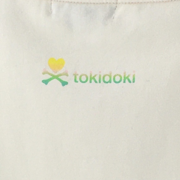 Tokidoki Women Sweatshirt Tokimeki Unicorno Cropped Drawstring Ivory Sz 3XL - Picture 8 of 11